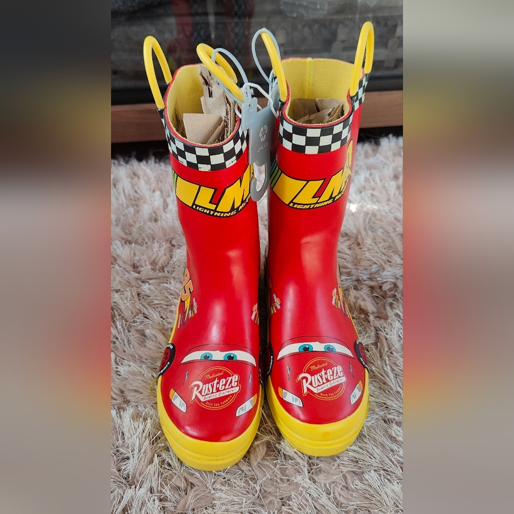 Disney Cars Lightning McQueen Red Rain Boots
